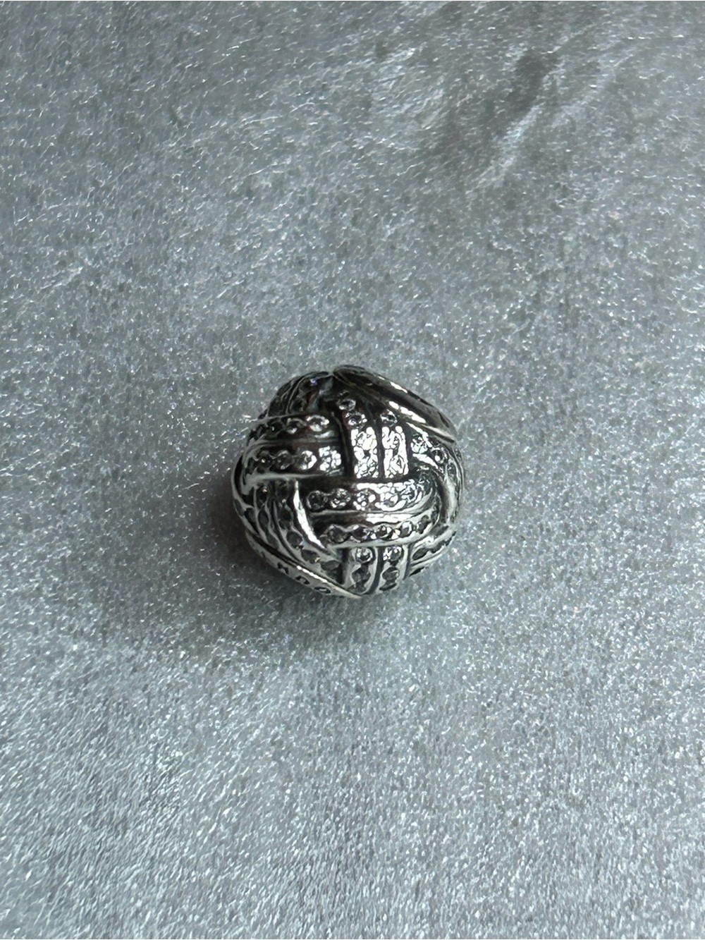 Pandora Retired Silver Essence Friendship Braided Knot Charm